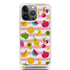 Tropical Fruits Berries Seamless Pattern Iphone 13 Pro Tpu Uv Print Case by Ravend