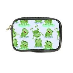 Cute Green Frogs Seamless Pattern Coin Purse by Ravend