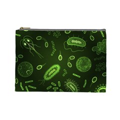 Bacteria Virus Seamless Pattern Inversion Cosmetic Bag (large) by Ravend