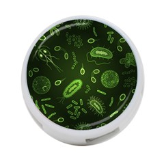 Bacteria Virus Seamless Pattern Inversion 4-port Usb Hub (two Sides) by Ravend