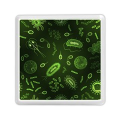 Bacteria Virus Seamless Pattern Inversion Memory Card Reader (square) by Ravend