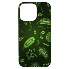 Bacteria Virus Seamless Pattern Inversion Iphone 14 Pro Max Black Uv Print Case by Ravend