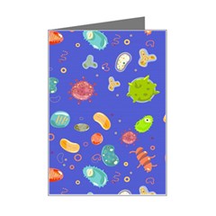 Virus Seamless Pattern Mini Greeting Card by Ravend