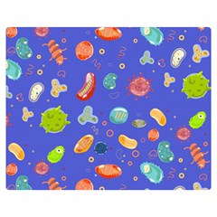 Virus Seamless Pattern Two Sides Premium Plush Fleece Blanket (medium) by Ravend