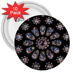 Photo Chartres Notre Dame 3  Buttons (10 Pack)  by Bedest