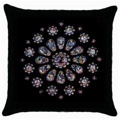 Photo Chartres Notre Dame Throw Pillow Case (black) by Bedest