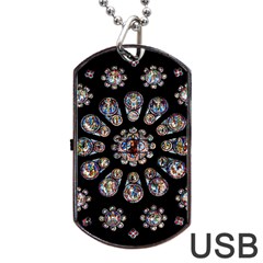 Photo Chartres Notre Dame Dog Tag Usb Flash (one Side)