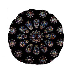 Photo Chartres Notre Dame Standard 15  Premium Round Cushions by Bedest