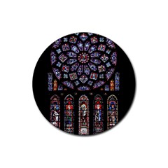 Photos Chartres Rosette Cathedral Rubber Coaster (round) by Bedest