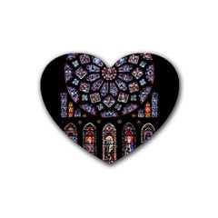 Photos Chartres Rosette Cathedral Rubber Coaster (heart) by Bedest