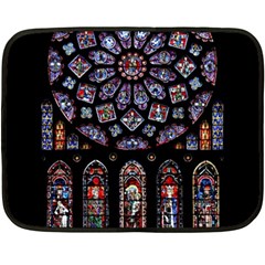 Photos Chartres Rosette Cathedral Fleece Blanket (mini) by Bedest