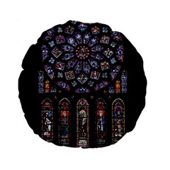 Photos Chartres Rosette Cathedral Standard 15  Premium Flano Round Cushions by Bedest