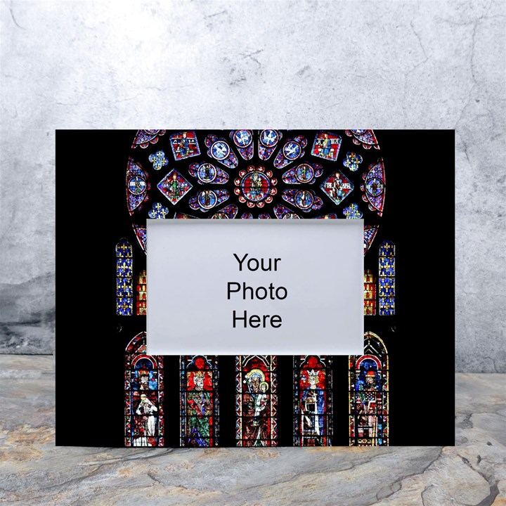 Photos Chartres Rosette Cathedral White Tabletop Photo Frame 4 x6 