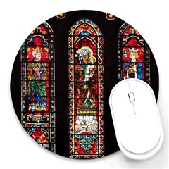 Photos Chartres Notre Dame Round Mousepad by Bedest