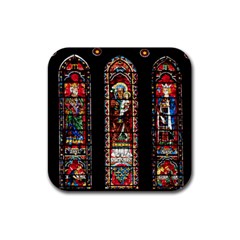 Photos Chartres Notre Dame Rubber Square Coaster (4 Pack) by Bedest