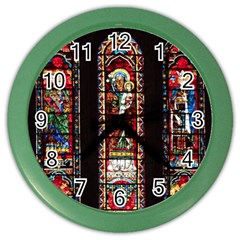 Photos Chartres Notre Dame Color Wall Clock by Bedest