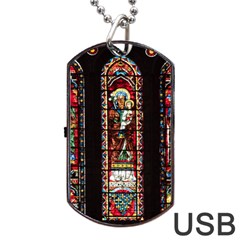 Photos Chartres Notre Dame Dog Tag Usb Flash (two Sides) by Bedest