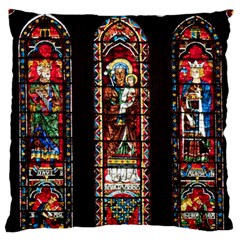 Photos Chartres Notre Dame Large Cushion Case (one Side) by Bedest