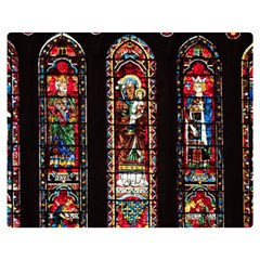 Photos Chartres Notre Dame Two Sides Premium Plush Fleece Blanket (medium) by Bedest