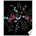 Embroidery Trend Floral Pattern Small Branches Herb Rose Canvas 16  x 20  15.75 x19.29  Canvas - 1