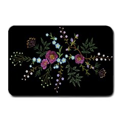 Embroidery Trend Floral Pattern Small Branches Herb Rose Plate Mats by Apen