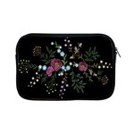 Embroidery Trend Floral Pattern Small Branches Herb Rose Apple iPad Mini Zipper Cases Front