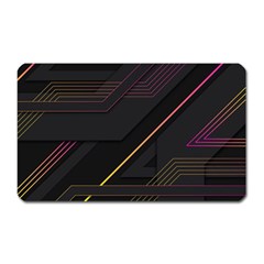 Gradient Geometric Shapes Dark Background Magnet (rectangular) by Apen