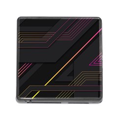 Gradient Geometric Shapes Dark Background Memory Card Reader (square 5 Slot) by Apen