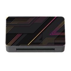 Gradient Geometric Shapes Dark Background Memory Card Reader With Cf by Apen