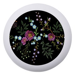 Embroidery Trend Floral Pattern Small Branches Herb Rose Dento Box With Mirror by Apen