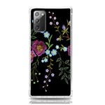 Embroidery Trend Floral Pattern Small Branches Herb Rose Samsung Galaxy Note 20 TPU UV Case Front