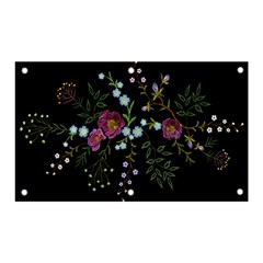 Embroidery Trend Floral Pattern Small Branches Herb Rose Banner And Sign 5  X 3  by Apen