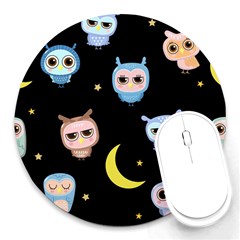 Cute Art Print Pattern Round Mousepad by Apen