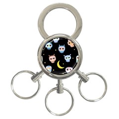 Cute Art Print Pattern 3-ring Key Chain by Apen