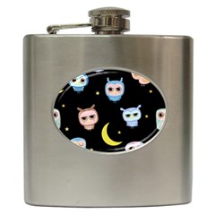 Cute Art Print Pattern Hip Flask (6 Oz) by Apen