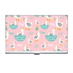 Cute Owl Doodles With Moon Star Seamless Pattern Business Card Holder by Apen