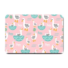 Cute Owl Doodles With Moon Star Seamless Pattern Small Doormat by Apen