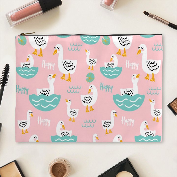 Cute Owl Doodles With Moon Star Seamless Pattern Cosmetic Bag (XL)