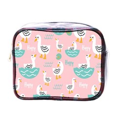 Cute Owl Doodles With Moon Star Seamless Pattern Mini Toiletries Bag (one Side) by Apen