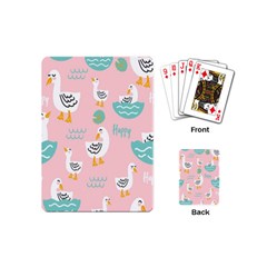 Cute Owl Doodles With Moon Star Seamless Pattern Playing Cards Single Design (mini) by Apen