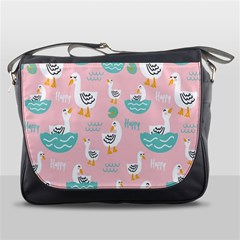 Cute Owl Doodles With Moon Star Seamless Pattern Messenger Bag by Apen