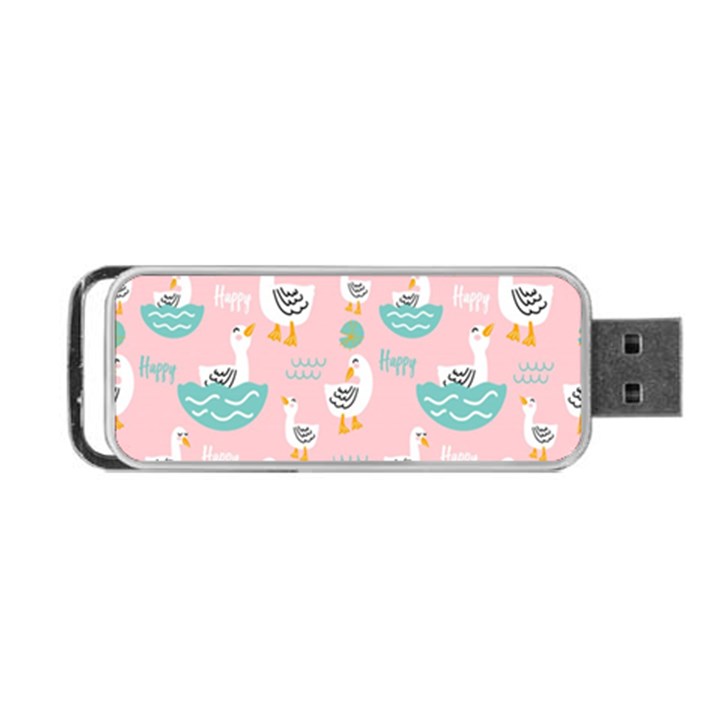 Cute Owl Doodles With Moon Star Seamless Pattern Portable USB Flash (One Side)