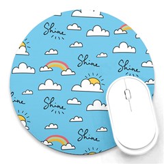 Sky Pattern Round Mousepad by Apen