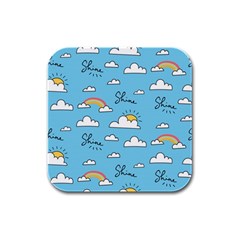 Sky Pattern Rubber Square Coaster (4 Pack) by Apen