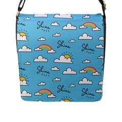 Sky Pattern Flap Closure Messenger Bag (l) by Apen