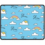 Sky Pattern Two Sides Fleece Blanket (Medium) 58.8 x47.4  Blanket Front