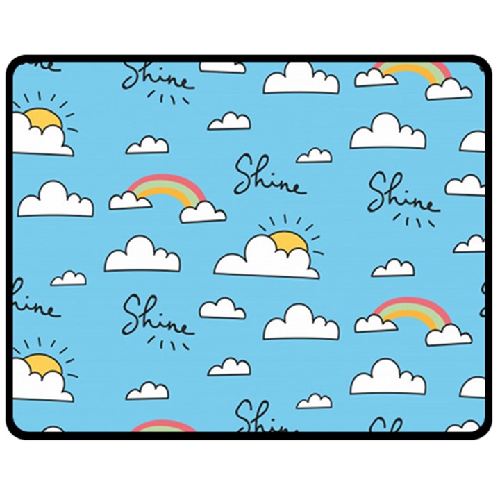 Sky Pattern Two Sides Fleece Blanket (Medium)