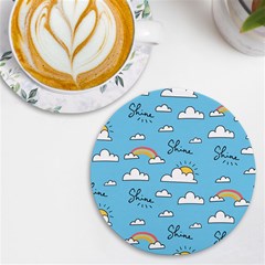 Sky Pattern Uv Print Round Tile Coaster by Apen