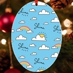 Sky Pattern UV Print Acrylic Ornament Oval Front