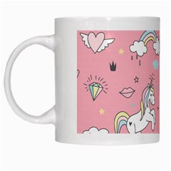 Cute Unicorn Seamless Pattern White Mug by Apen